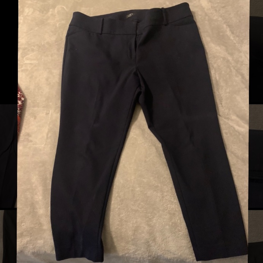 LOFT Marisa Skinny Plus Ankle Pants in Navy